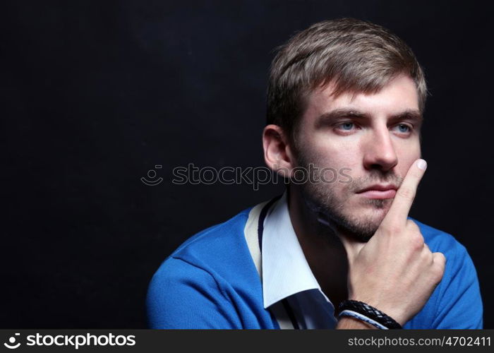 portrait of young good looking male model