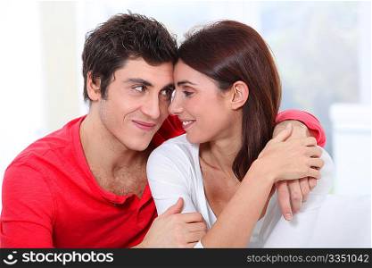 Portrait of young in loved couple