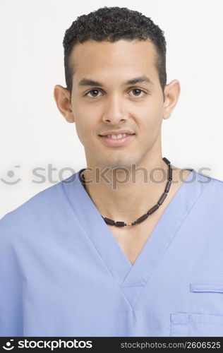 Portrait of young male nurse