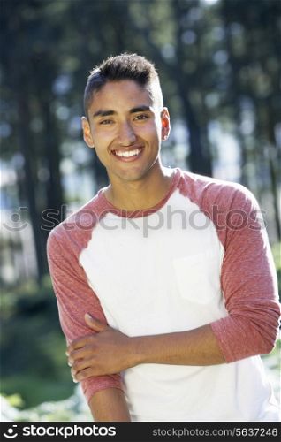 Portrait Of Young Man In Countryside