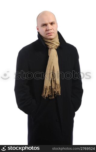Portrait of young man. Isolated on white background