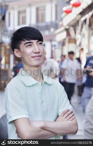 Portrait of Young Man Outdoors in Beijing