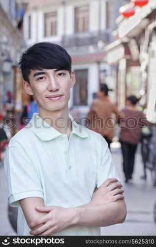 Portrait of Young Man Outdoors in Beijing