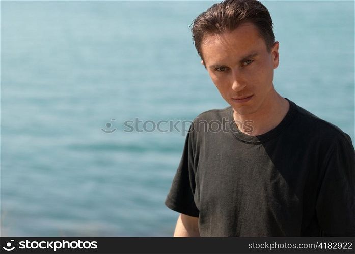 Portrait of young man with soft background