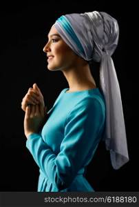 Portrait of young muslim woman