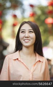 Portrait of Young Woman in Nanluoguxiang, Beijing