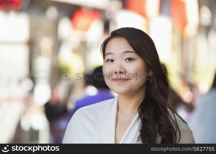 Portrait of Young Woman in Nanluoguxiang, Beijing
