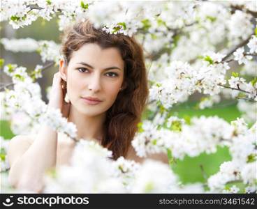 portrait of young woman in the garden, shallow DOF
