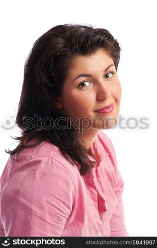 Portrait of young woman isolated