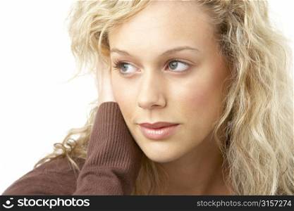 Portrait Of Young Woman Looking Thoughtful