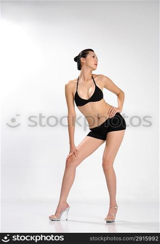 Portrait of young woman wearing Bikini