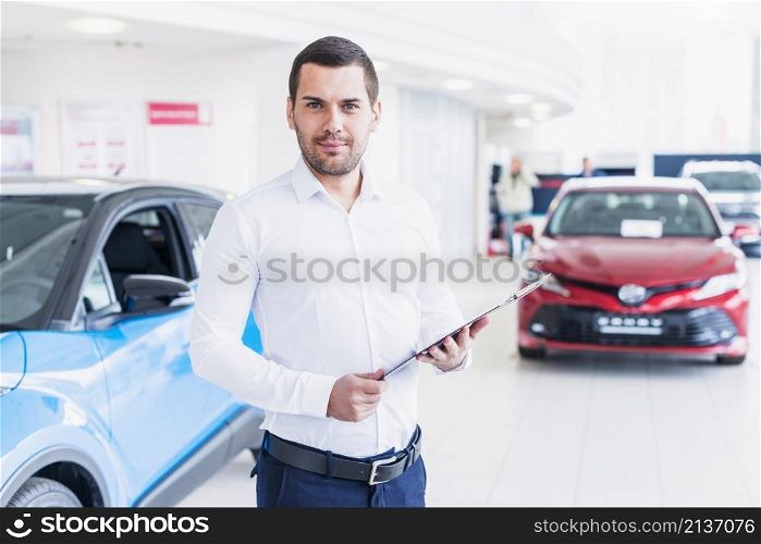 portrait salesman car dealership