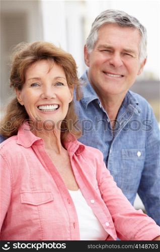 Portrait senior couple outdoors