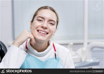 portrait smiley adult woman dentist