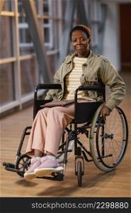 portrait smiley student wheelchair