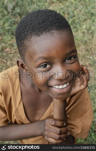portrait smiley young african boy 2