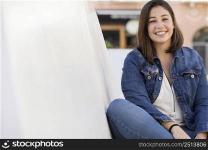 portrait teenager posing denim 2
