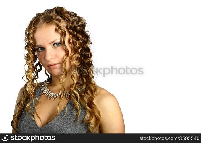Portrait the girl beautiful sexual pleasure passion in a sight blonde