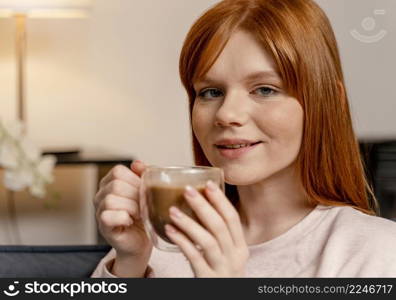 portrait woman home drinking coffee 7. portrait woman home drinking coffee 6