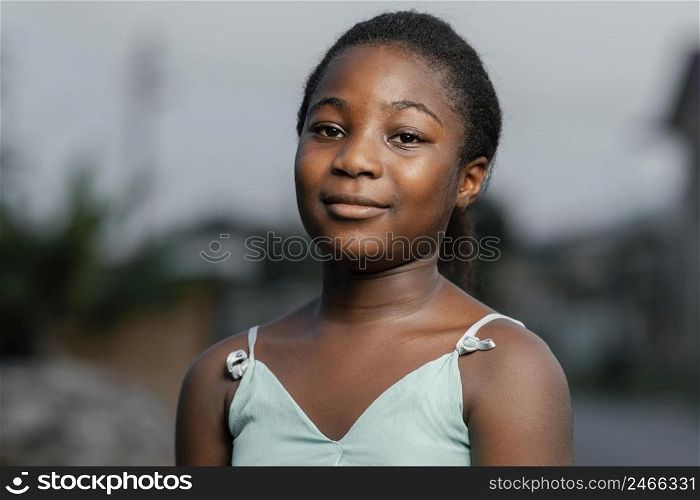 portrait young african girl
