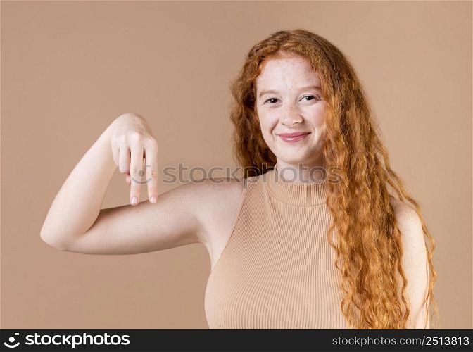 portrait young woman teaching sign language 4