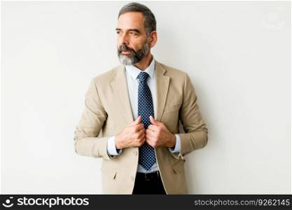 Portret of bearded handsomemiddle-aged  businessman
