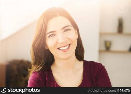 Porttrait of a beautiful woman smiling