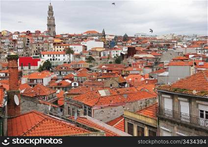 Portugal. Porto. Aerial view over the city