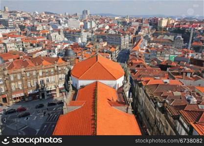 Portugal. Porto. Aerial view over the city Portugal. Porto. Aerial view over the city