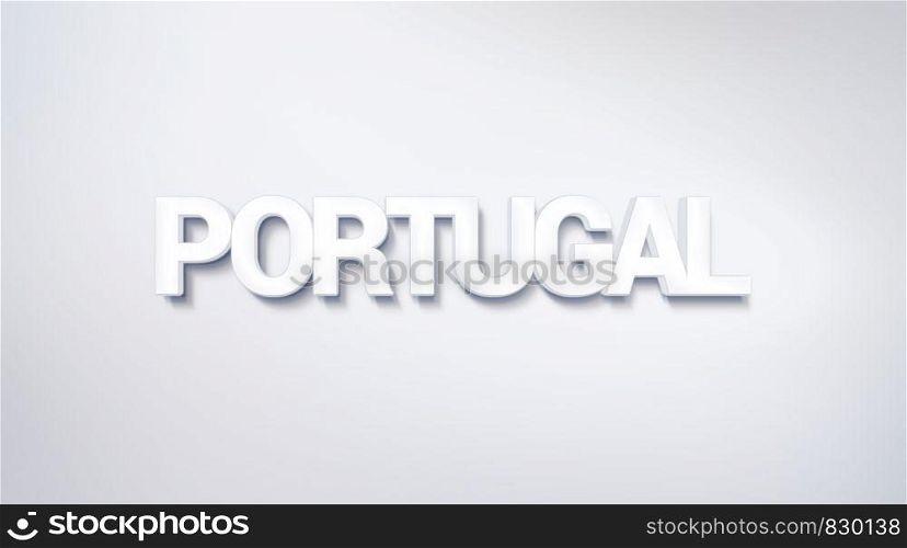 Portugal, text design. calligraphy. Typography poster. Usable as Wallpaper background