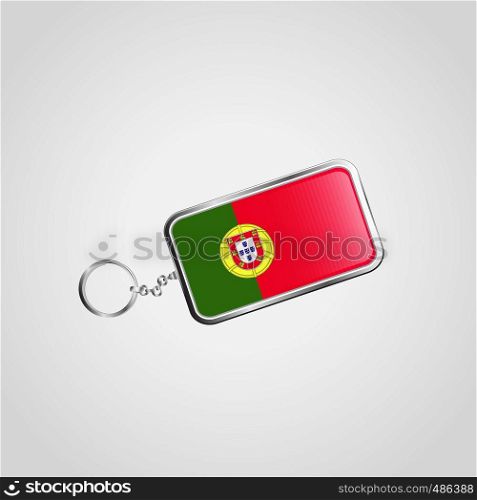 Portugal Vector KeyChain Design. Vector EPS10 Abstract Template background