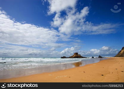 Portuguese Algarve beach of Castelejo, the south of the country