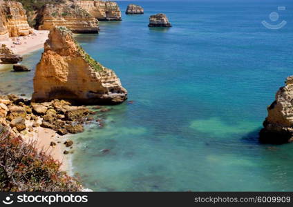 Portuguese Algarve beach, the south of the country