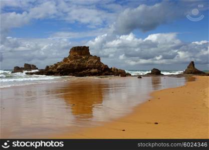 Portuguese Algarve beach, the south of the country