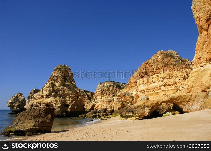 portuguese Algarve beach, the south of the country