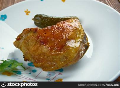Portuguese Piri-piri chicken. close up