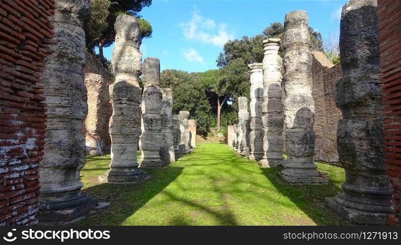 Portus was a large artificial harbour of Ancient Rome. Sited on the north mouth of the Tiber.