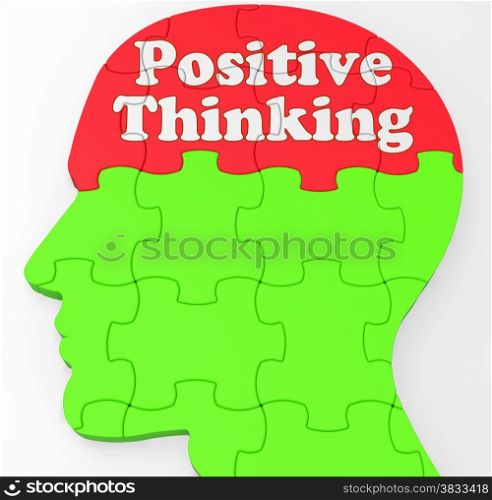 . Positive Thinking Mind Showing Optimism Or Belief
