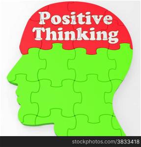 . Positive Thinking Mind Showing Optimism Or Belief