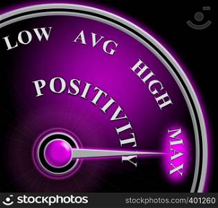 Positive Versus Negative Gauge Depicting Reflective State Of Mind. Motivation And Optimism Vs Pessimism - 3d Illustration