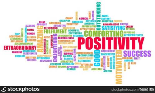 Positivity Mindset as a Healthy Lifestyle Abtract Concept. Positivity