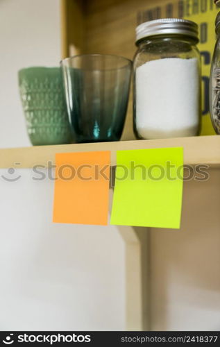 post its pasted kitchen