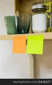 post its pasted kitchen