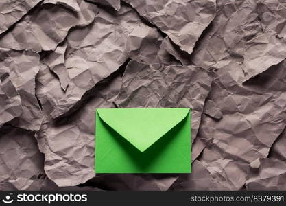 Postal envelope at  paper torn background texture. Recycling concept