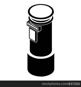 Postal pillar icon. Simple illustration of postal pillar vector icon for web design isolated on white background. Postal pillar icon, simple style