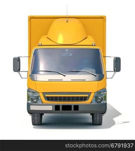 Postal Truck Illustrates the Express Fast Free Home Delivery of Cargo, Home Delivery Icon, Delivery Truck Icon, Transporting Service, Freight Transportation, Packages Shipment, International Logistics