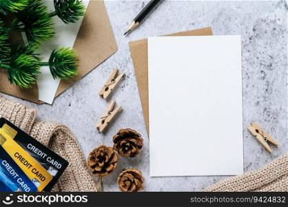 postcard, stationery and credit card in celebrate time