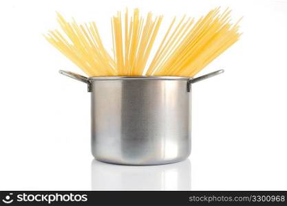 pot and spaghetti
