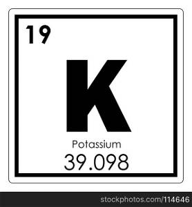 Potassium chemical element periodic table science symbol
