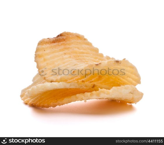 potato chips isolated on white background